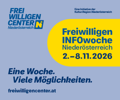 Die FreiwilligenINFOwoche vom 2. bis 8. November in ganz Niederösterreich.