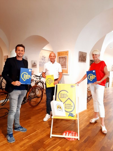 Fahrradmuseum Ybbs: Vbm. Ulrike Schachner und GR Robert Nussbaummüller 