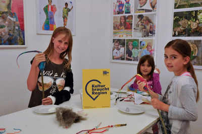 Schrems. Kreativkurse im Rahmen der Ferienbetreuung der Stadtgemeinde im Kunstmuseum Waldviertel