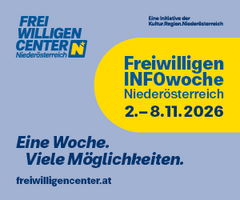 Die FreiwilligenINFOwoche vom 2. bis 8. November in ganz Niederösterreich.