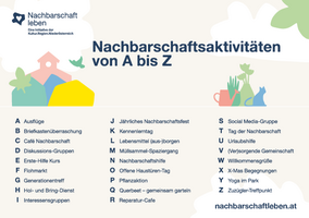 Nachbarschaftsaktivitäten sind wichtig.