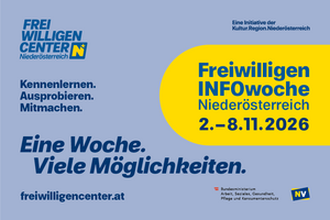 Die FreiwilligenINFOwoche vom 2. bis 8. November in ganz Niederösterreich.